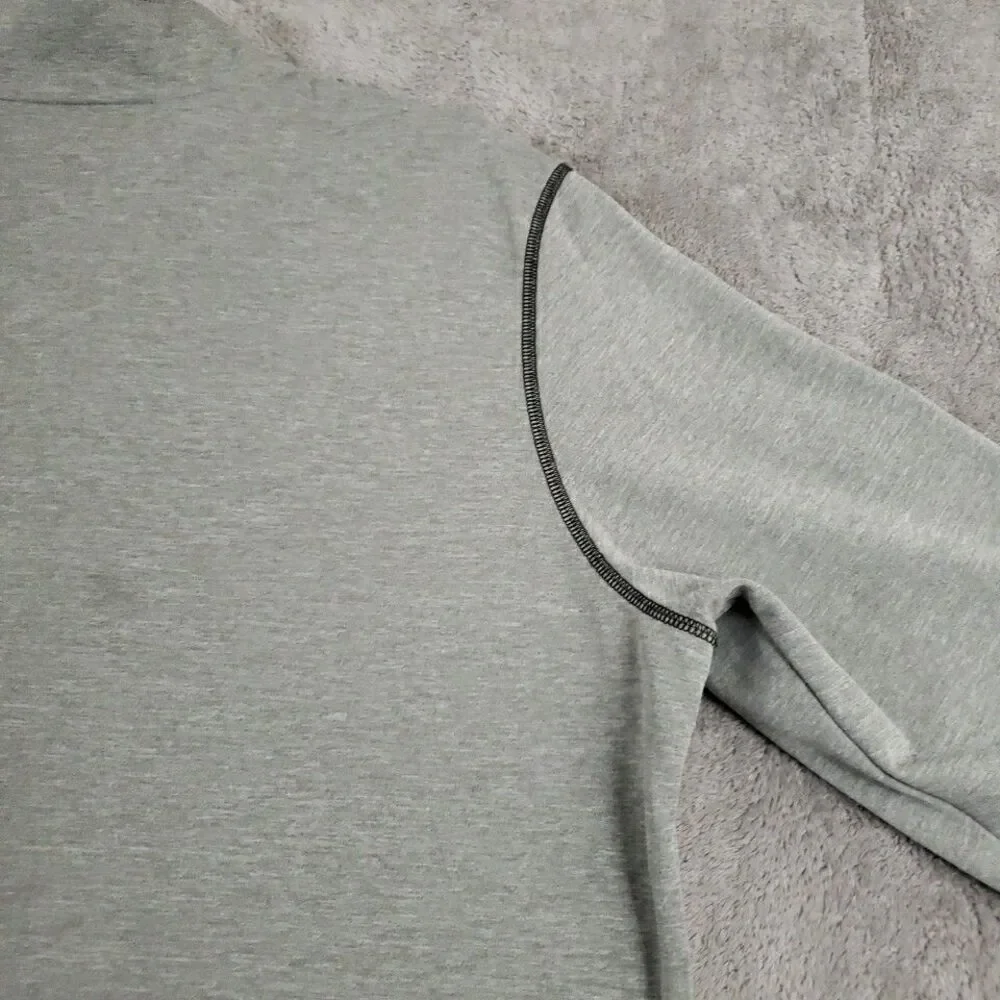 Adidas Golf Pullover Shirt 1/4 ZIP Mens Size L Performance Polyester Gray